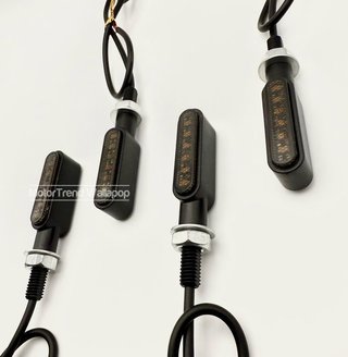 2x Intermitentes moto led homologados ahumado