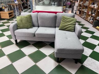 Sofá chaise longue gris pequeño