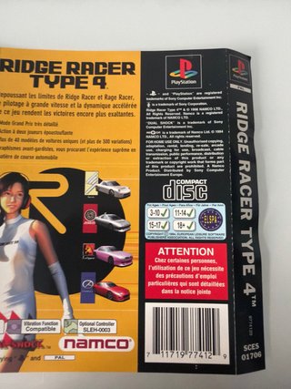 Ridge Racer Type 4 PS1 Portada y Contraportada