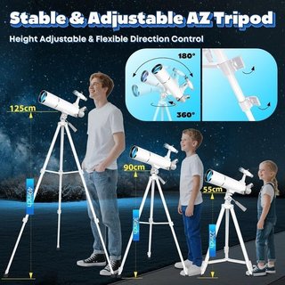 Telescopio refractor 80 mm iniciación NUEVO
