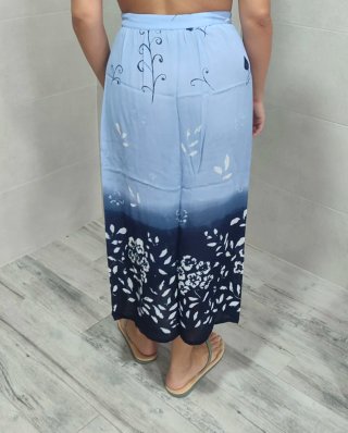 Falda larga vintage azul