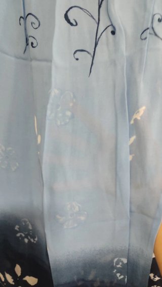 Falda larga vintage azul