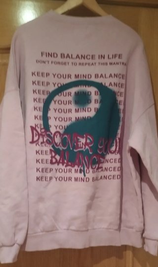 Sudadera Pull&Bear M Rosa Yin Yang