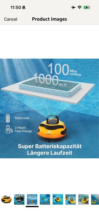 POOLPURE Robot de piscina 2026, tiempo de limpieza