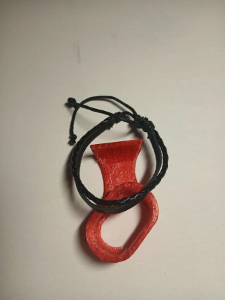 Pulsera de cuero trenzado negra