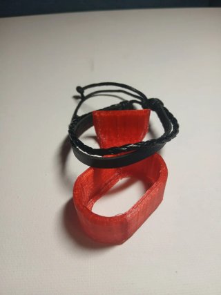 Pulsera de cuero trenzado negra