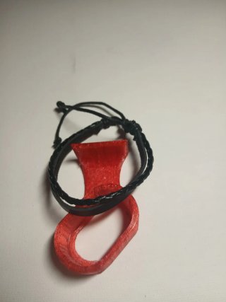 Pulsera de cuero trenzado negra