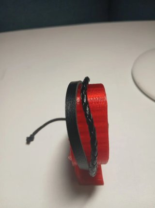 Pulsera de cuero trenzado negra