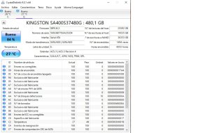 SSD kingston 480 Gb + HDD DE 1 TB