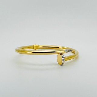 PULSERA RIGIDA CLAVO CON CIRCONITAS