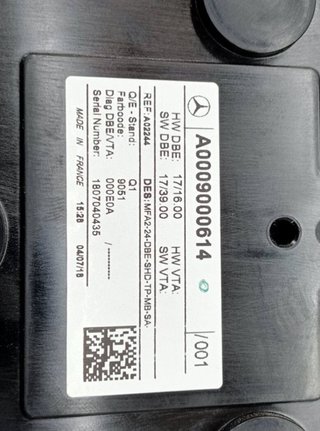 Luz mercedes 95863 a0009000614 clase a berlina (bm