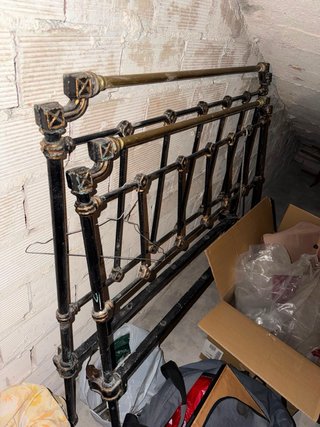 Cabecero antiguo hierro fundido 105 cms