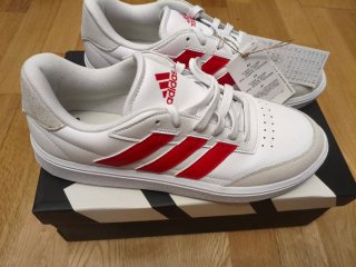 Adidas Courtblock Blancas Rojas Talla 43 1/3