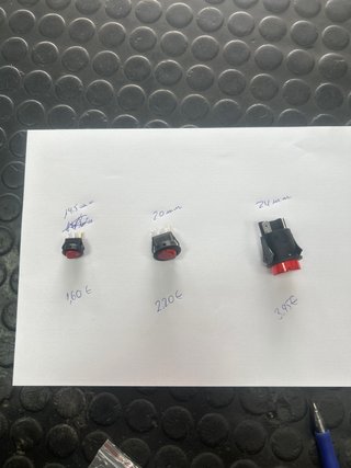 Interruptor empotrable 14.5mm 20mm 24mm