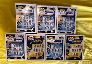 Funko Pop Avengers: Thanos, Thor, Capitan America,