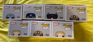 Funko Pop Avengers: Thanos, Thor, Capitan America,
