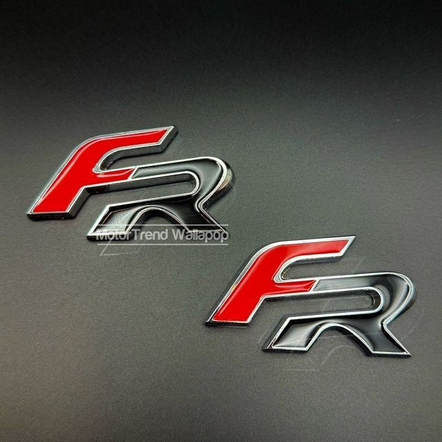 2x Seat FR emblema insignia negro rojo