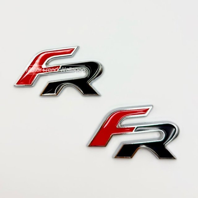 2x Seat FR emblema insignia negro rojo