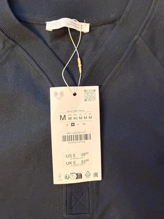 Camiseta Henley Algodón Orgánico Azul Marino