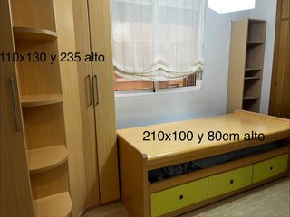 Habitación juvenil completa madera y verde