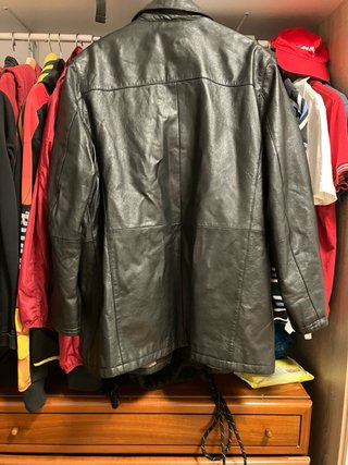 Americana Chaqueta Piel Negra