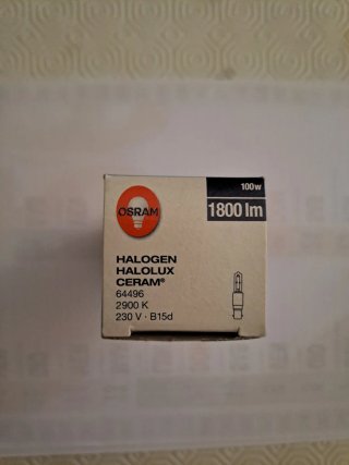 Lampadina Osram Halolux Ceram 100W B15d