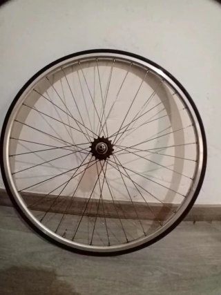 Juego Ruedas Fixie plateado
