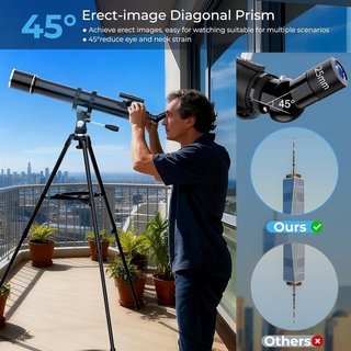 Telescopio refractor 90/900 mm con trípode NUEVO