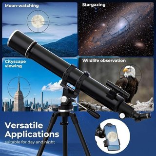 Telescopio refractor 90/900 mm con trípode NUEVO