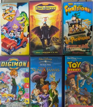 Lote 4 Películas VHS Infantiles Animadas