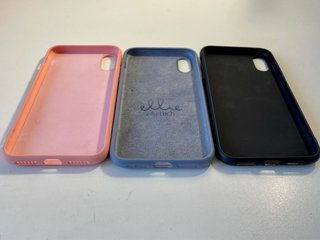 3 Fundas iPhone X (Morada, Rosa, Negra)