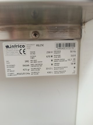 Vitrina carnicería charcutería Infrico,motor nuevo