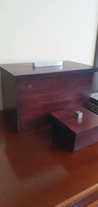 Cajas decorativas de madera (2 unidades)