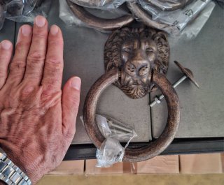 Battiporta Leone Bronzo