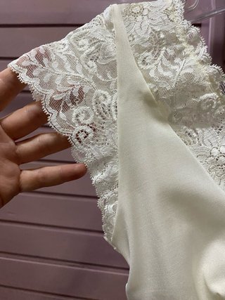 Top bustier encaje blanco