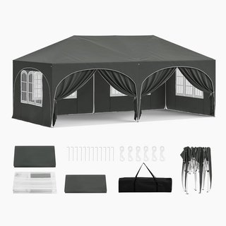 CARPAS 6X3 PLEGABLES GRISES CON LATERALES NUEVAS