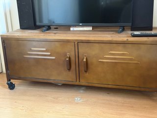 Mueble TV auxiliar metal y madera