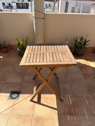Mesa plegable exterior madera