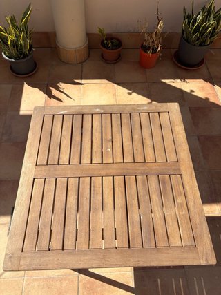 Mesa plegable exterior madera