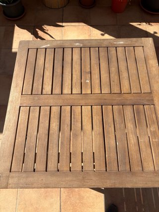 Mesa plegable exterior madera