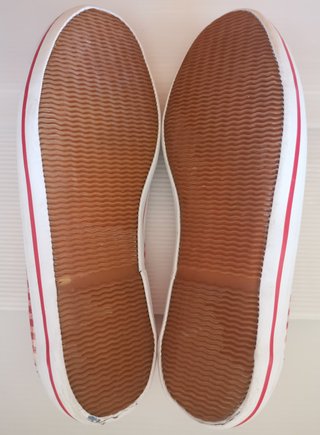 Vendo manoletinas bailarinas cuadro rojos lazo T39