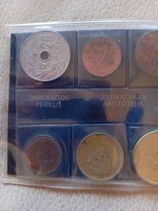 Conjunto monedas dracmas griegas antiguas