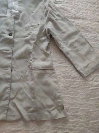 Chaqueta de lino beige