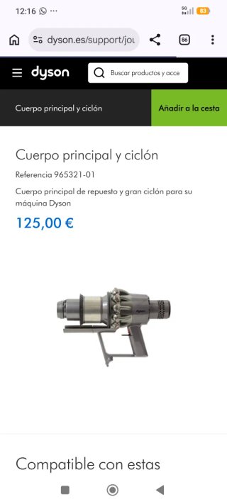 Ricambi per aspirapolvere Dyson V11