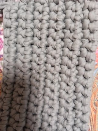 Bolso de crochet verde hecho a mano