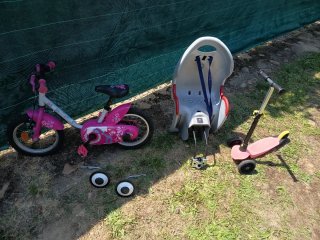 Pack bici infantil, patinete y asiento