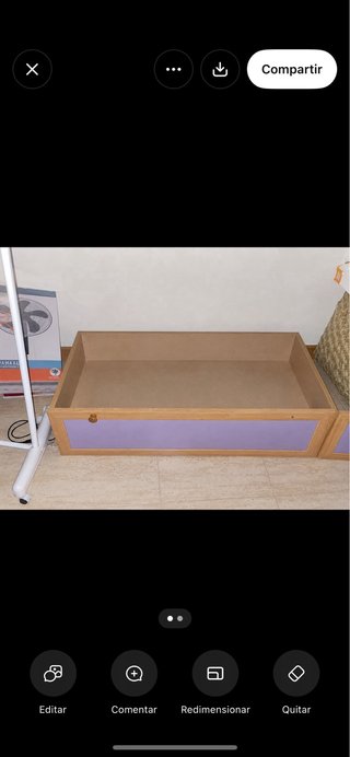 Cama individual 90cm con cajones