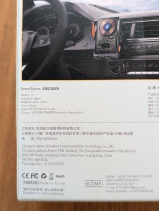 ESSAGER soporte móvil cargador inalámbrico coche