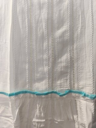 Vestido Tintoretto Talla 42 Blanco y Turquesa