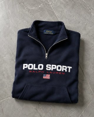 Jersey Polo Sport Ralph Lauren Azul Media Cremalle
